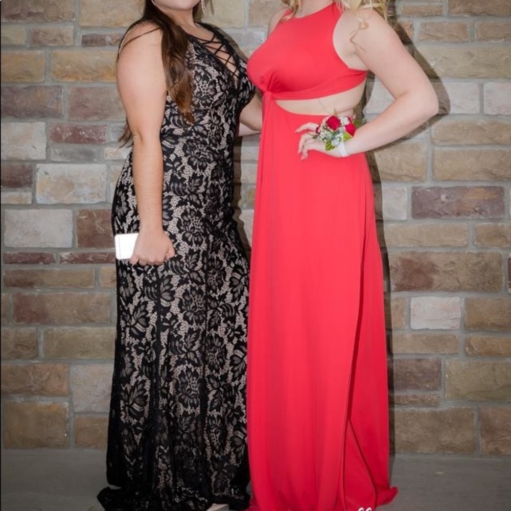 BCBG Knotted Front, Backless Dress